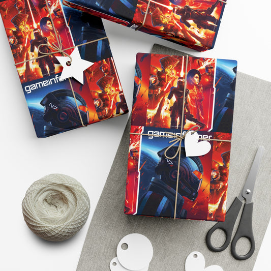 Game Informer 2021 Issue #333 "Mass Effect 3" Gift Wrapping Paper Full