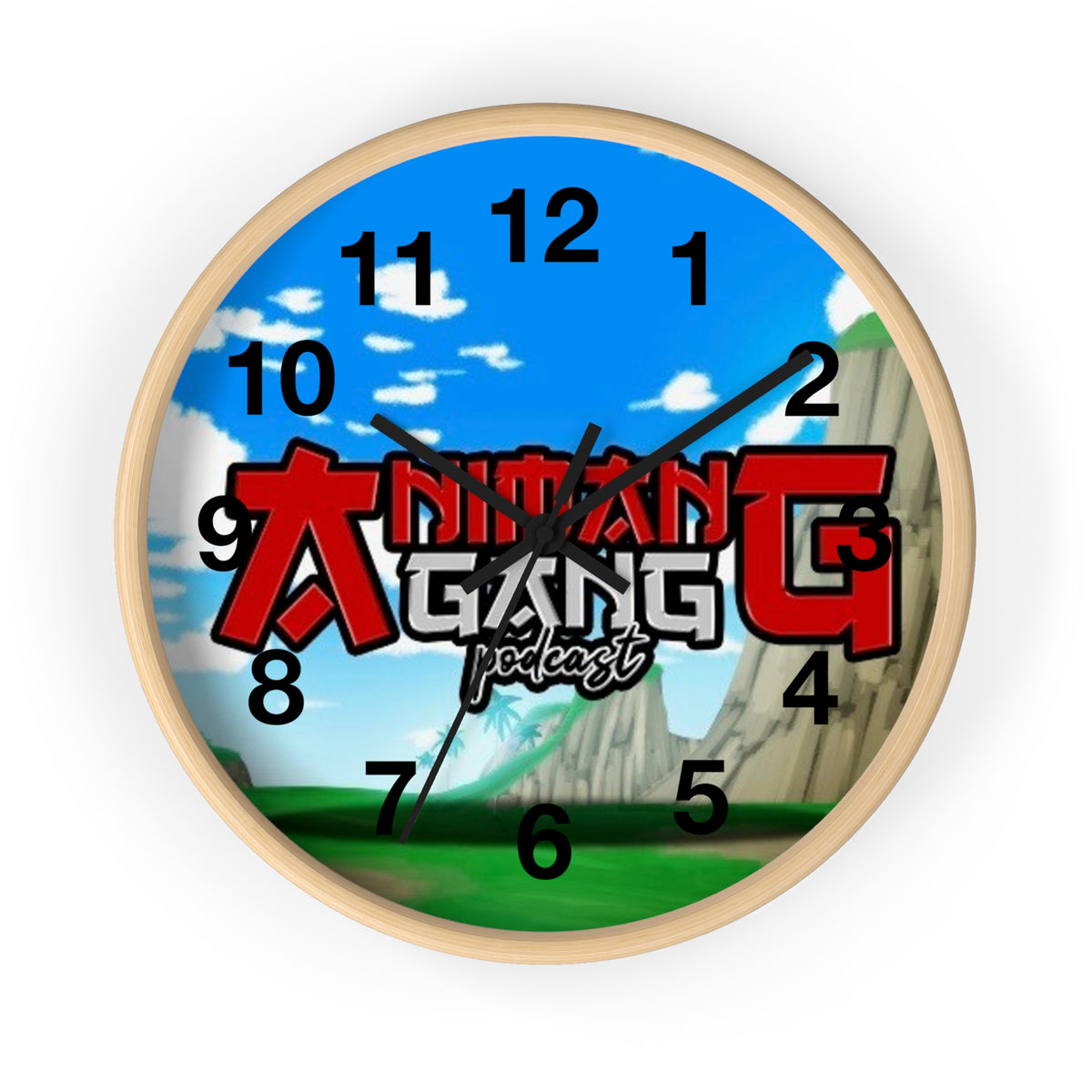 Anime Podcast Wall Clock, Unique Home Decor, Gift for Fans, Gaming Room Wall Art, Geeky Decor