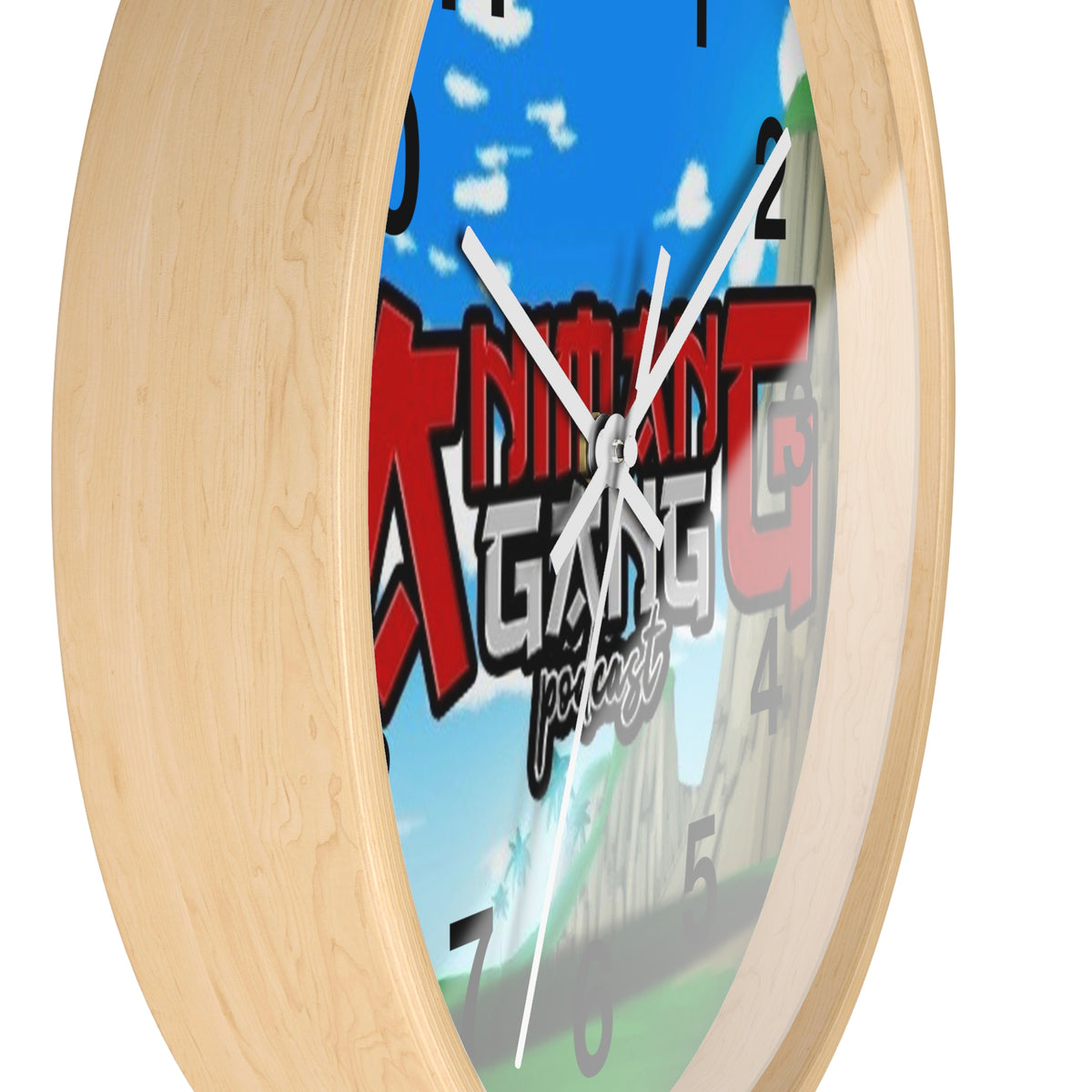 Anime Podcast Wall Clock, Unique Home Decor, Gift for Fans, Gaming Room Wall Art, Geeky Decor