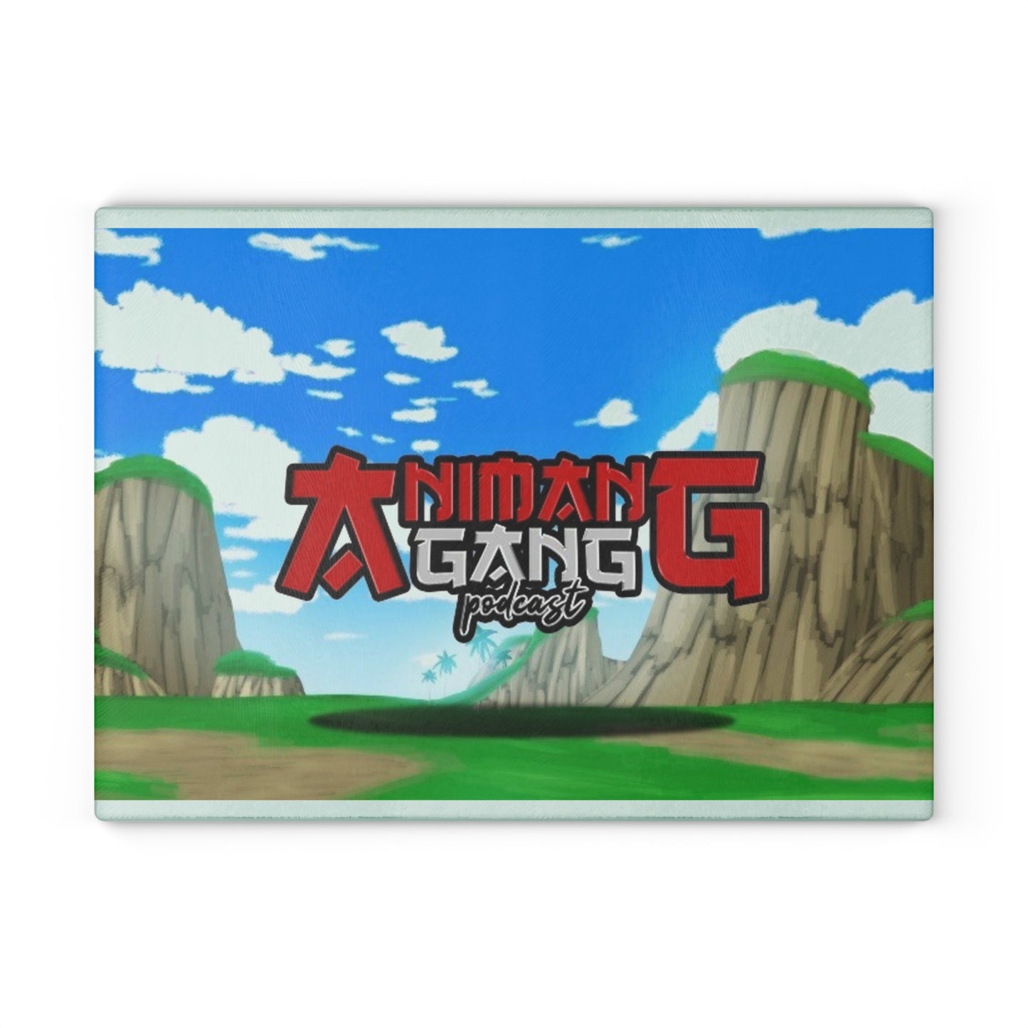 Animang Gang Glass Cutting Board! Kitchen Décor, Gift for Chefs, Anime Fans, Cooking Enthusiast, Unique Kitchen Gift