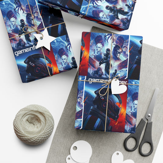 Game Informer 2021 Issue #333 "Mass Effect 3" Gift Wrapping Paper Full