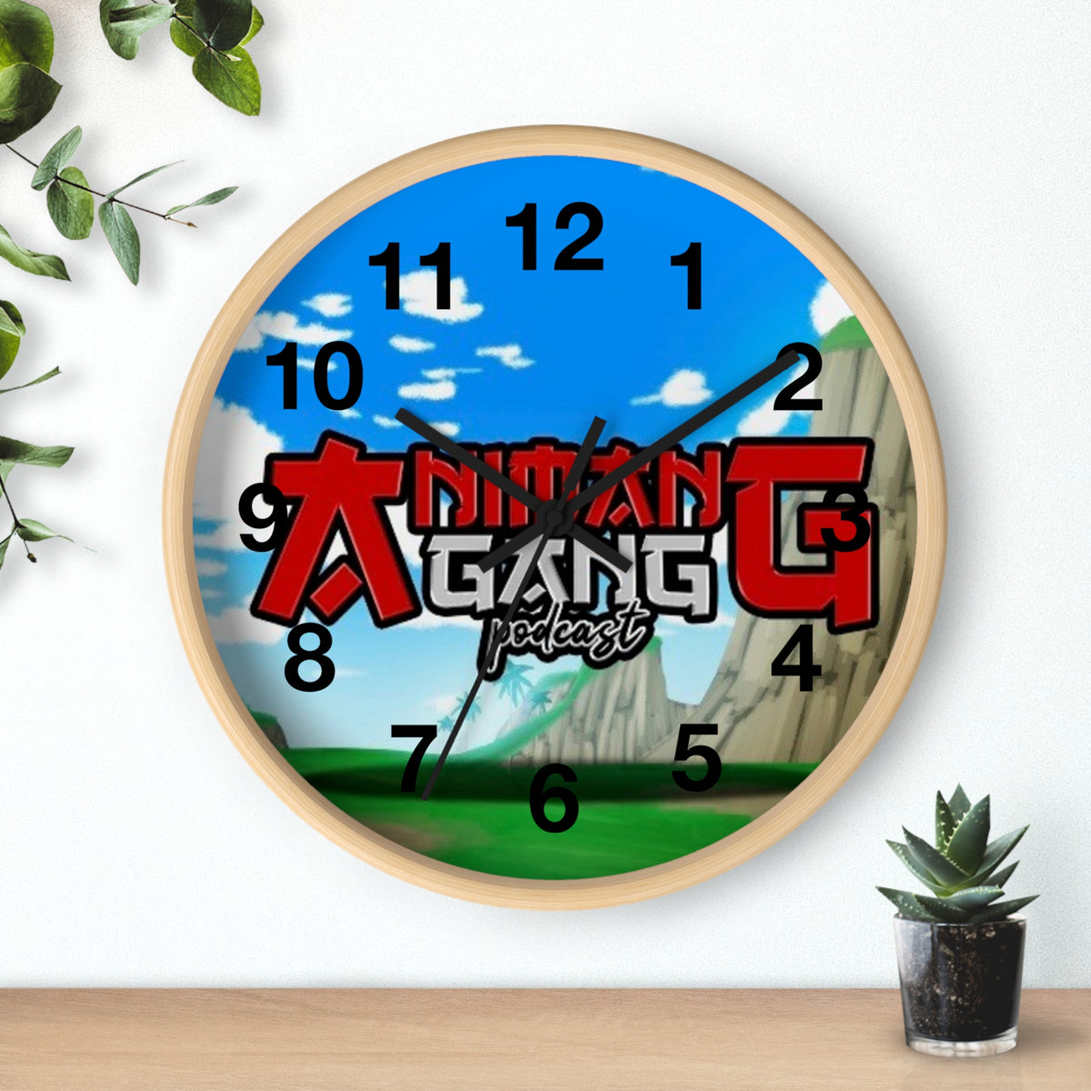 Anime Podcast Wall Clock, Unique Home Decor, Gift for Fans, Gaming Room Wall Art, Geeky Decor