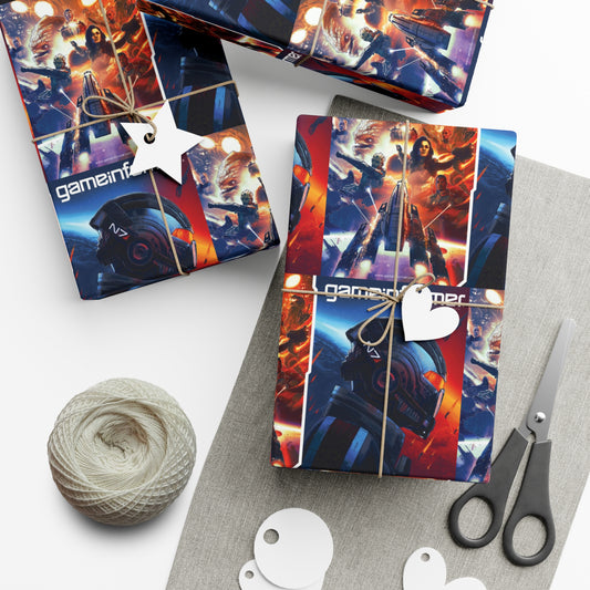 Game Informer 2021 Issue #333 "Mass Effect 3" Gift Wrapping Paper Full