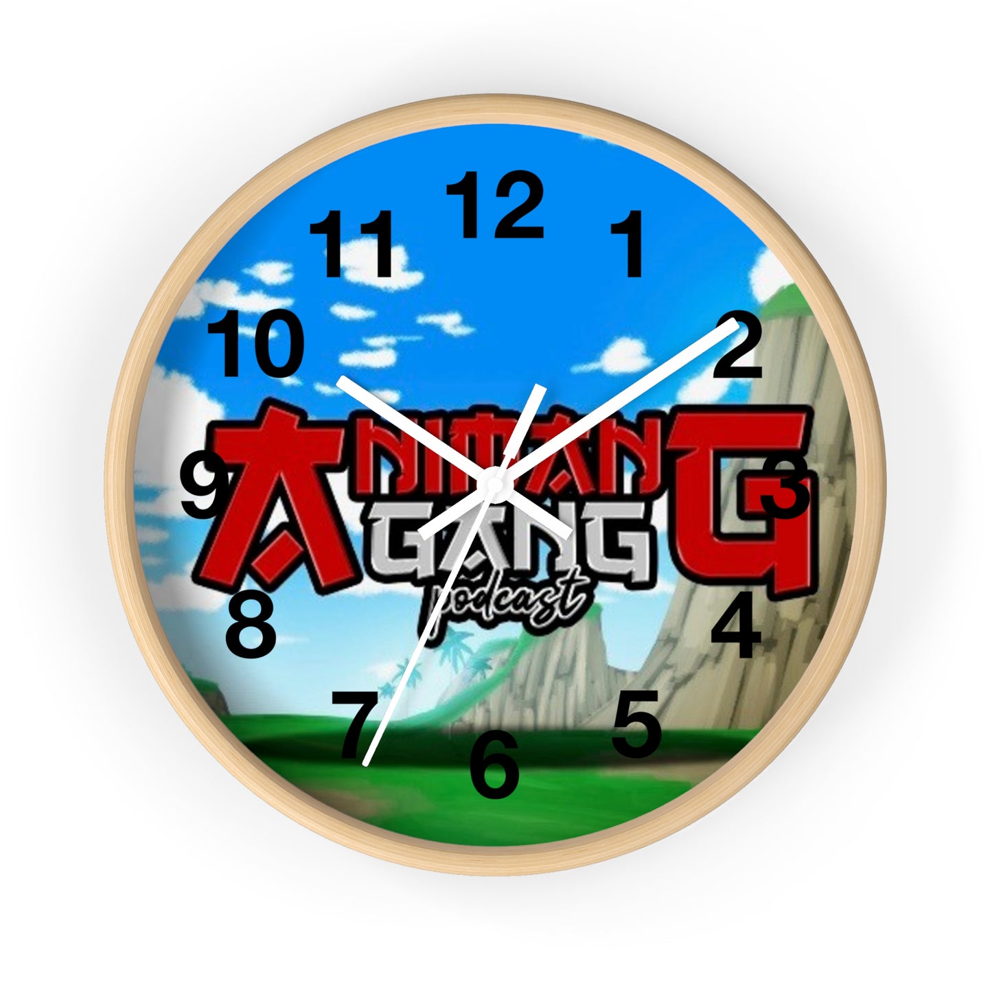 Anime Podcast Wall Clock, Unique Home Decor, Gift for Fans, Gaming Room Wall Art, Geeky Decor